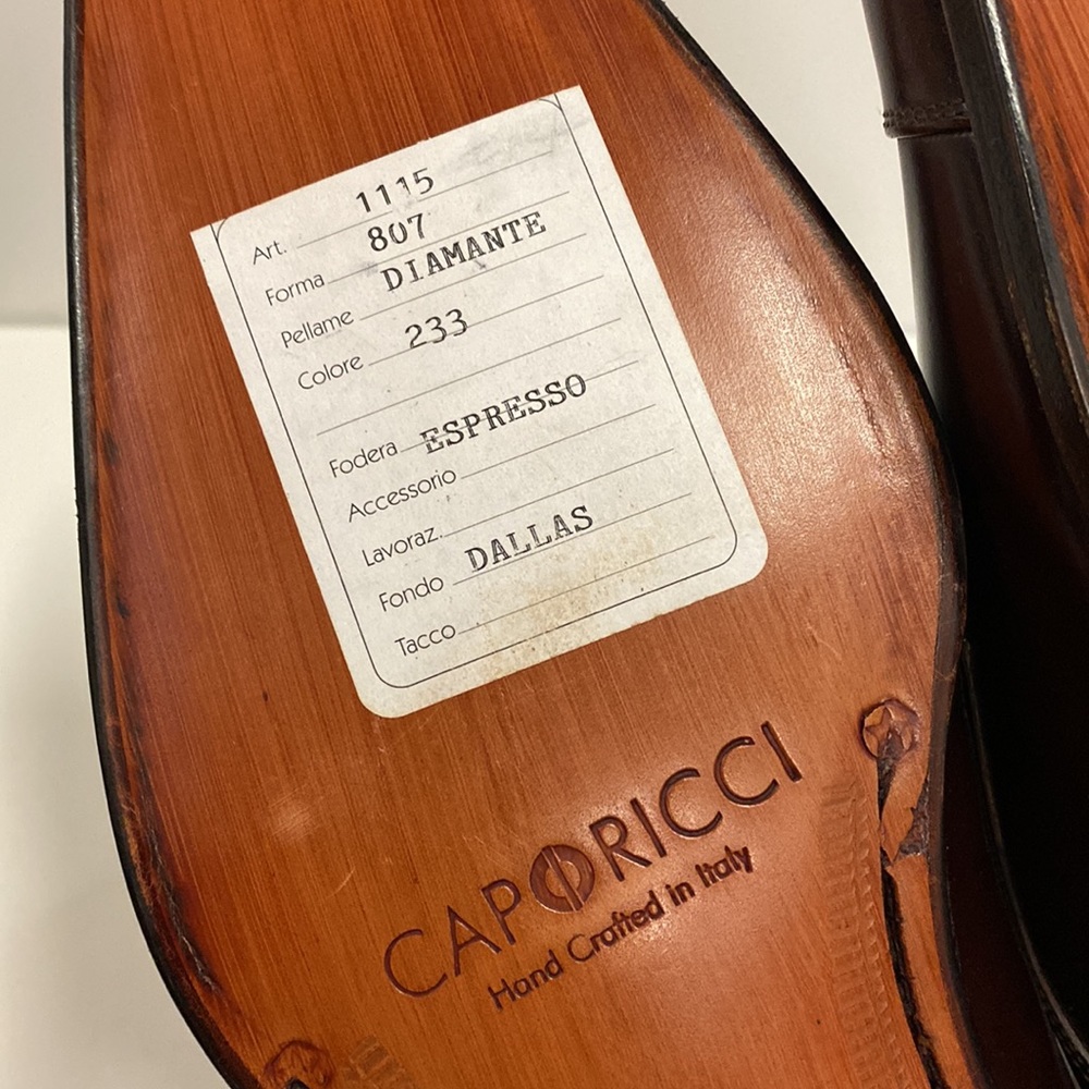 CAPORICCI 1115 calf leather size 8 espresso shoe - Picture 8 of 11